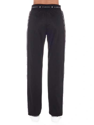Shop Givenchy Logo Waistband Relaxed Pants In Black
