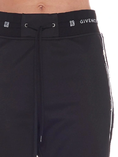 Shop Givenchy Logo Waistband Relaxed Pants In Black