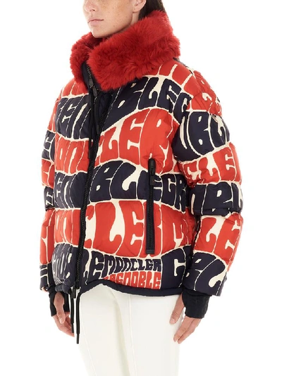 Shop Moncler Grenoble Wave Logo Zipped Jacket In Multi