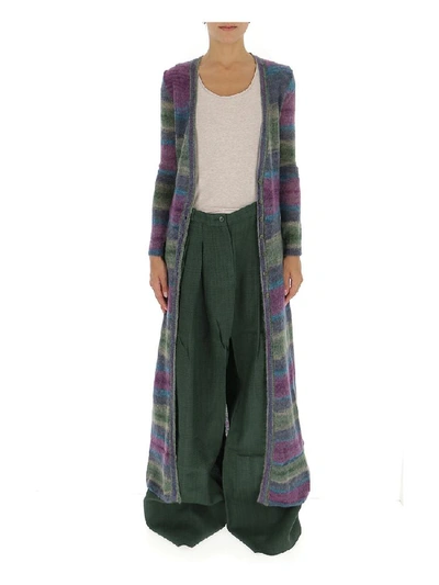 Shop Jacquemus Striped Maxi Cardigan In Multi