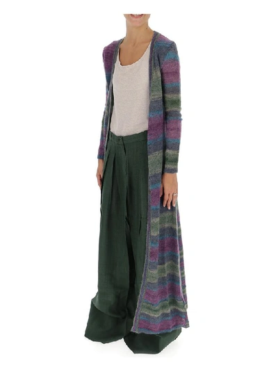 Shop Jacquemus Striped Maxi Cardigan In Multi