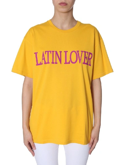 Shop Alberta Ferretti Latin Lover T In Yellow