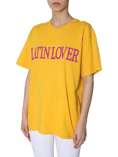 Shop Alberta Ferretti Latin Lover T In Yellow