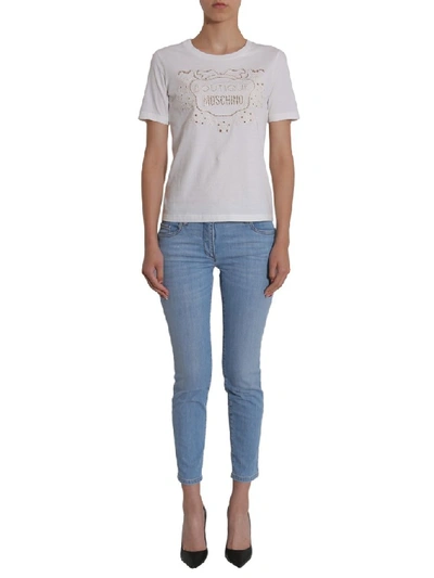 Shop Boutique Moschino Classic Skinny Jeans In Denim