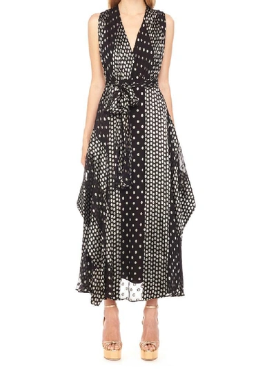 Shop Diane Von Furstenberg Polka Dots Maxi Dress In Black
