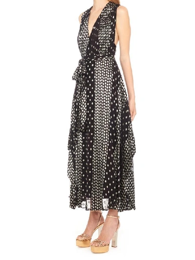 Shop Diane Von Furstenberg Polka Dots Maxi Dress In Black