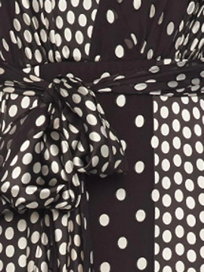 Shop Diane Von Furstenberg Polka Dots Maxi Dress In Black