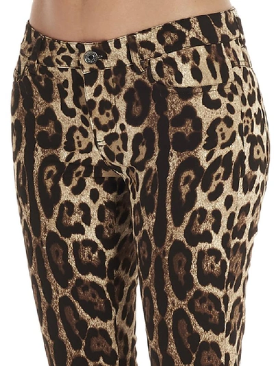 Shop Dolce & Gabbana Leopard Print Skinny In Multi