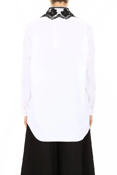 Shop Moncler Genius Moncler X Simone Rocha Lace Collar Shirt In White