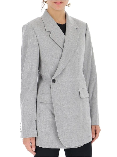 Shop Theory Overlap Blazer In Grey