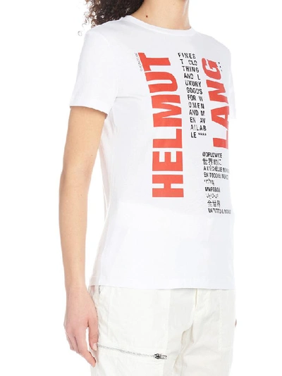 Shop Helmut Lang Logo Print T In White
