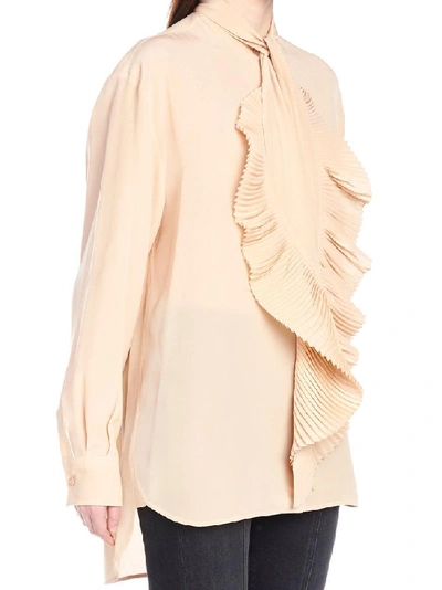 Shop Givenchy Ruffled Blouse In Beige