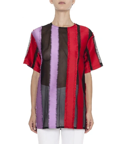 Shop Versace Striped Panel Two In Multi