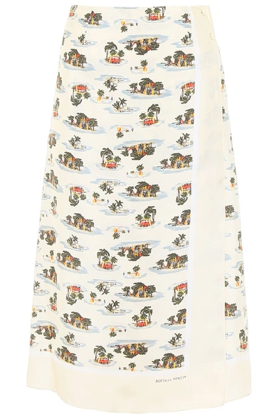 Shop Bottega Veneta Printed Wrap Skirt In Multi