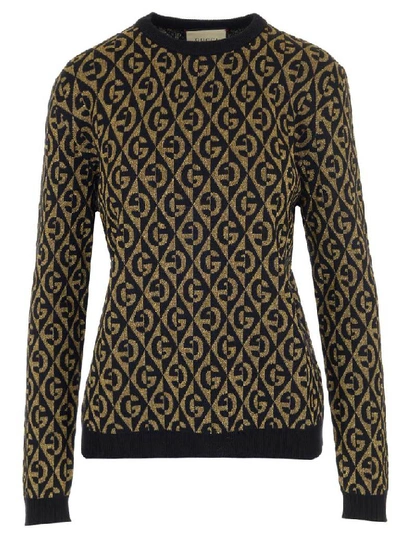 Shop Gucci G Rhombus Crewneck Sweater In Multi