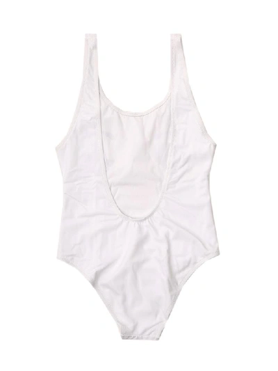 Shop Chiara Ferragni Flirting Embellished Swimsuit In White