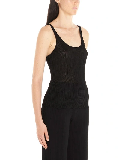 Shop Theory Ribbed Stretch Fit Tank Top In Black