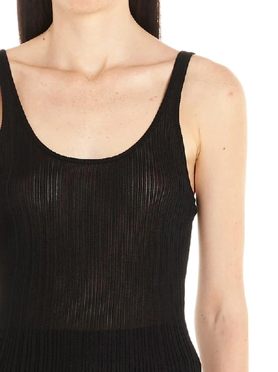 Shop Theory Ribbed Stretch Fit Tank Top In Black