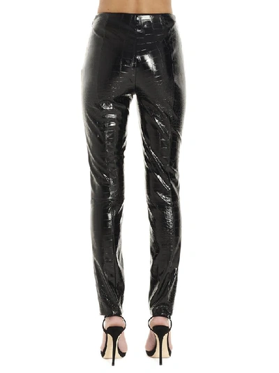 Shop Pinko High Waisted Embossed Pants In Black