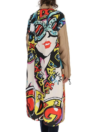 Shop Dolce & Gabbana Printed Trench Coat In Multi