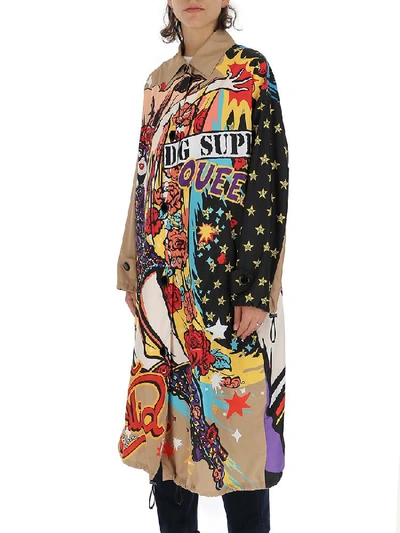 Shop Dolce & Gabbana Printed Trench Coat In Multi