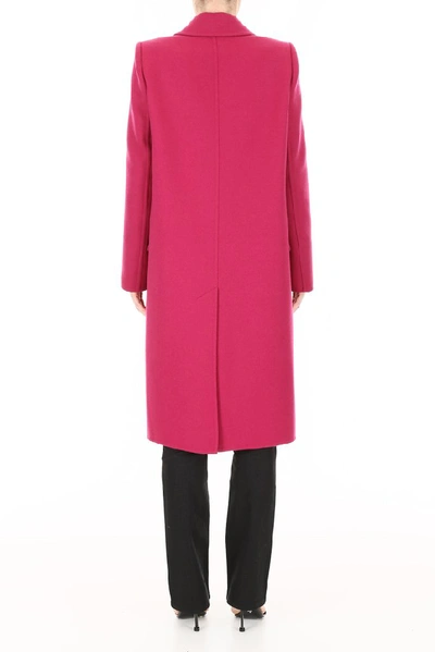 Shop Alexander Mcqueen Tailored Masculine Long Coat In Pink