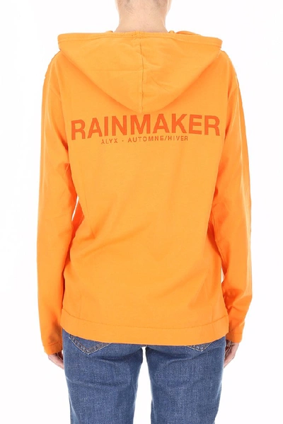 Shop Alyx 1017  9sm Rainmaker Logo Print Hoodie In Orange