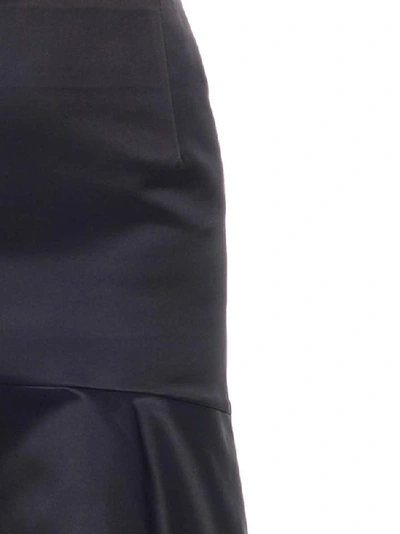 Shop Balenciaga Ruffled Midi Skirt In Black