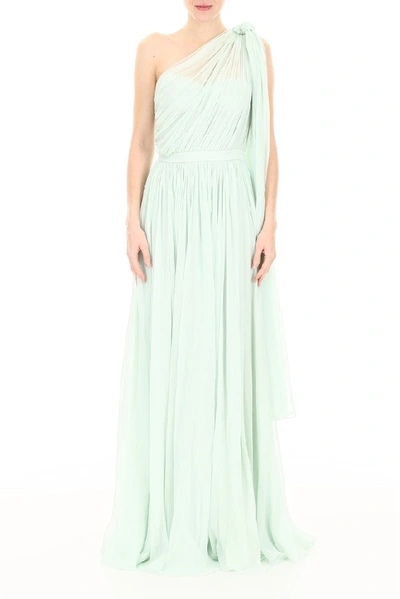 Shop Alexander Mcqueen One Shoulder Gown In Green