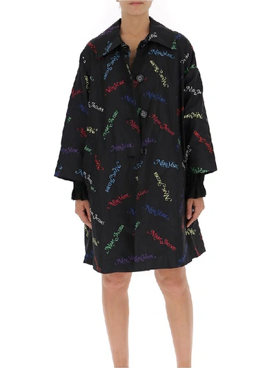 Shop Marc Jacobs X New York Magazine Printed Peacoat In Black