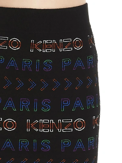 Shop Kenzo Logo Jacquard Mini Skirt In Multi
