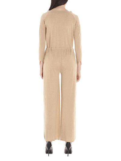 Shop Stella Mccartney Drawstring Jumpsuit In Beige