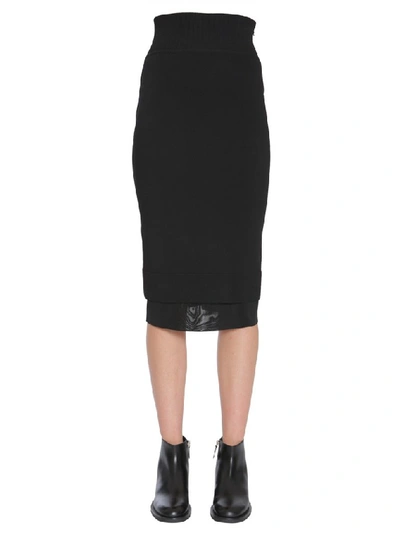 Shop Givenchy Layered Midi Skirt In Black