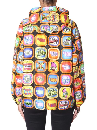 Shop Moschino Graphic Print Bomber Jacket In Multi