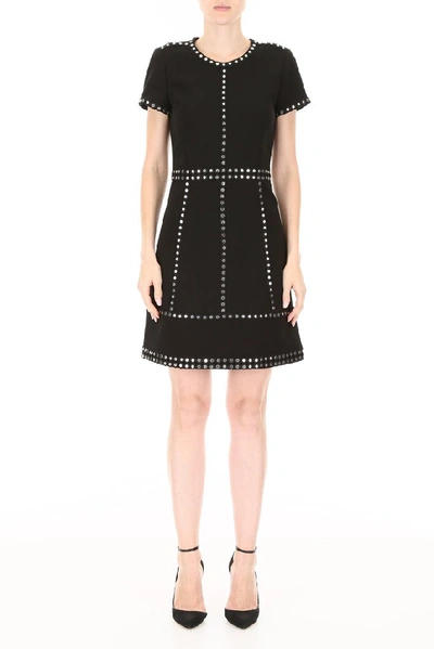 Shop Michael Michael Kors Studded Mini Dress In Black