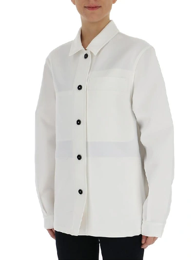 Shop Jil Sander Buttoned Shirt Jacket In White