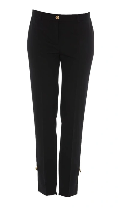 Shop Versace Pins Tailored Trousers In Black