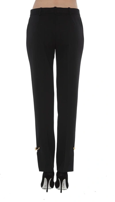 Shop Versace Pins Tailored Trousers In Black