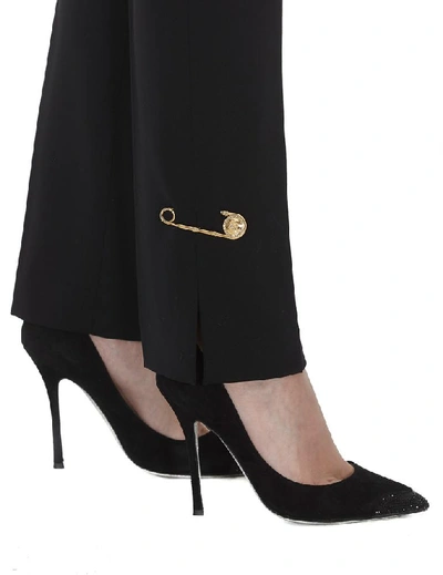 Shop Versace Pins Tailored Trousers In Black