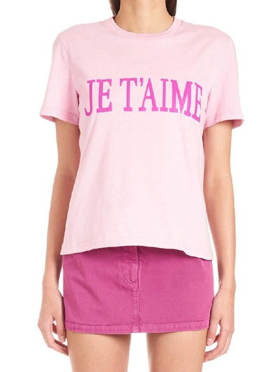 Shop Alberta Ferretti Je T'aime Print T In Pink