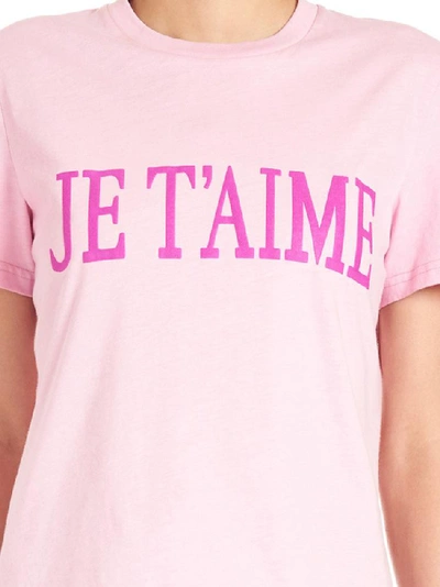 Shop Alberta Ferretti Je T'aime Print T In Pink