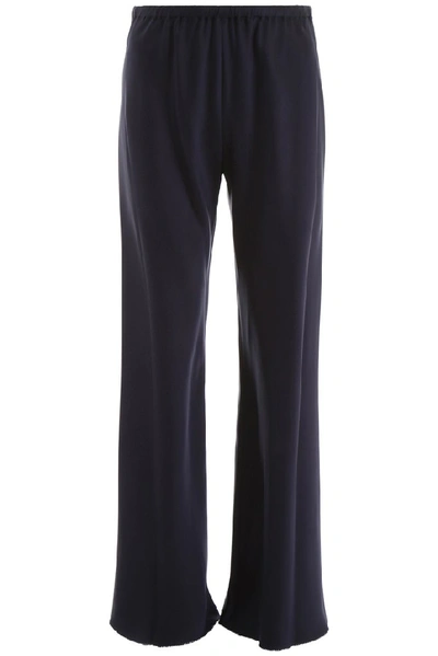 Shop The Row Gala Wide Leg Trousers In Navy