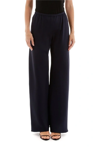 Shop The Row Gala Wide Leg Trousers In Navy