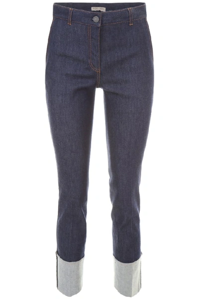 Shop Bottega Veneta Iconic Straight Denim Jeans In Blue