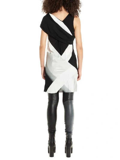 Shop Rick Owens Diagonal Panelled Mini Dress In Multi