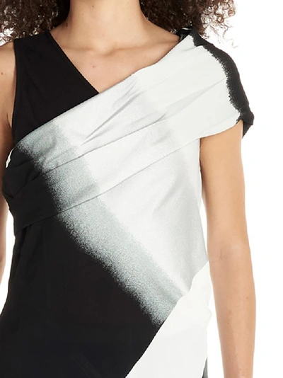 Shop Rick Owens Diagonal Panelled Mini Dress In Multi