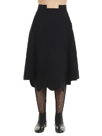 Shop Comme Des Garçons A Line Asymmetric Skirt In Black