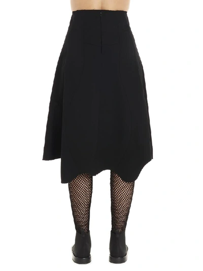 Shop Comme Des Garçons A Line Asymmetric Skirt In Black