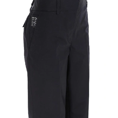 Shop Prada Oxford Bags Trousers In Black