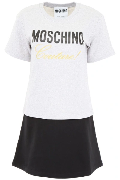 Shop Moschino Logo Printed T In Grey